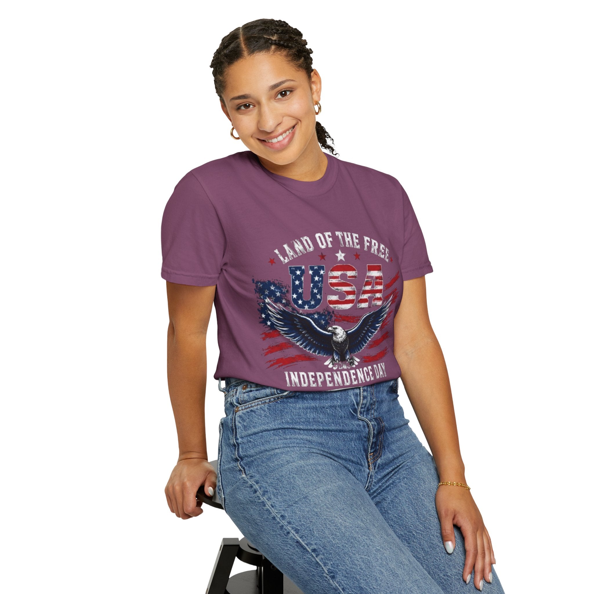 Land of the Free Eagle July 4th T-Shirt