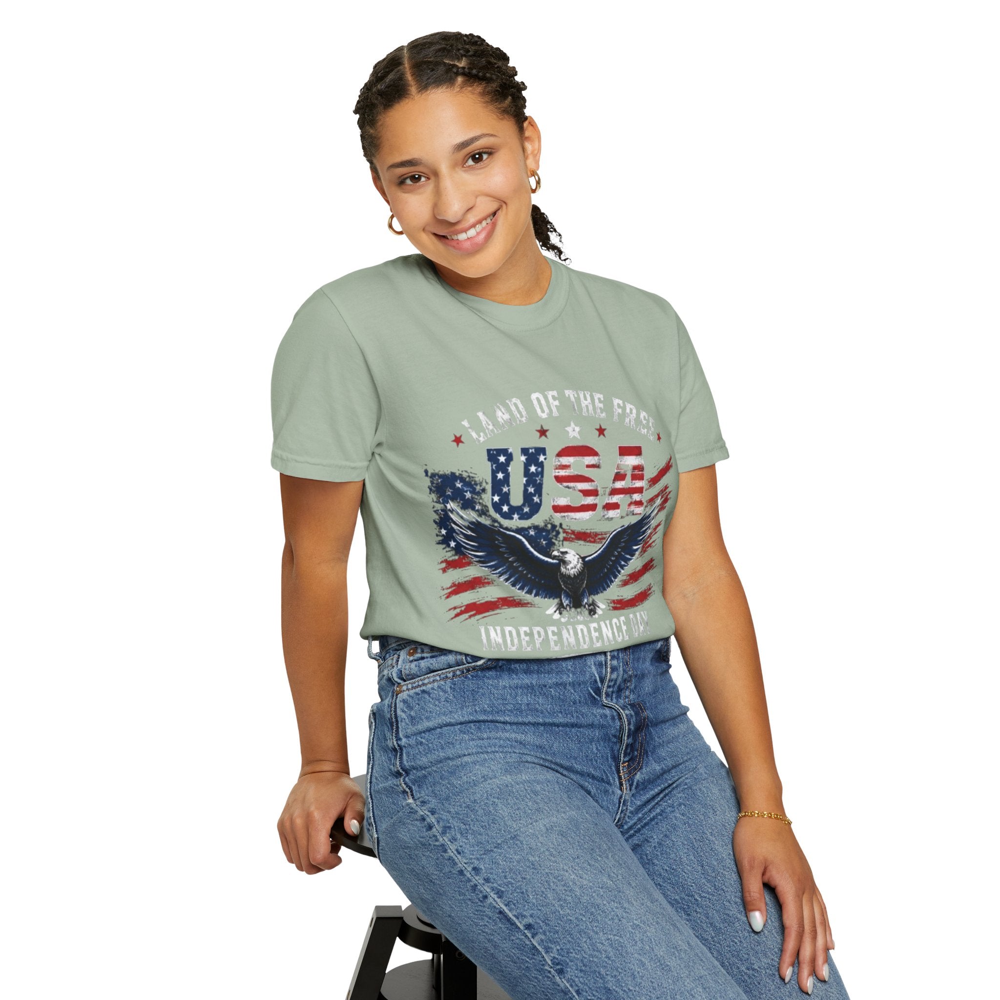 Land of the Free Eagle July 4th T-Shirt