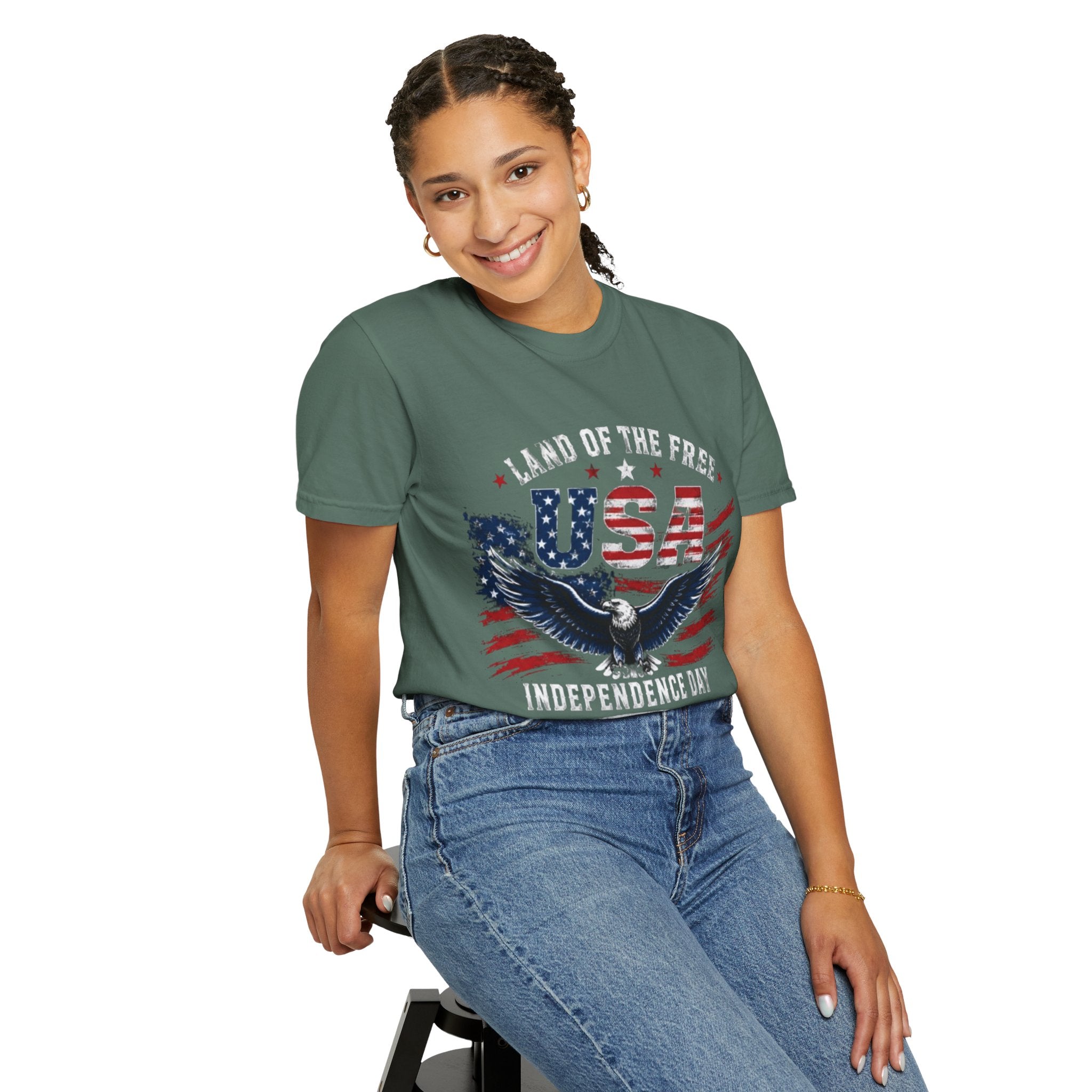 Land of the Free Eagle July 4th T-Shirt