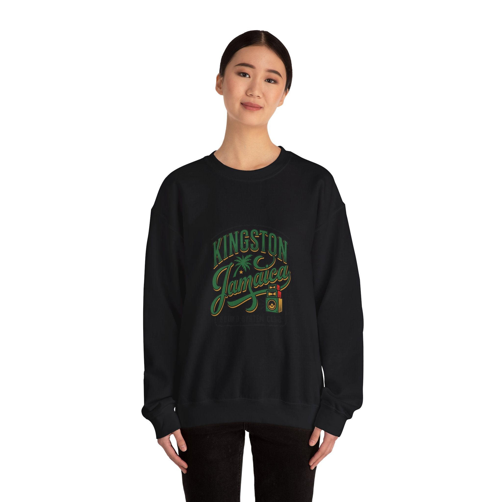 Kingston Jamaica Crewneck Sweatshirt | Caribbean Heritage, Retro Island Pride
