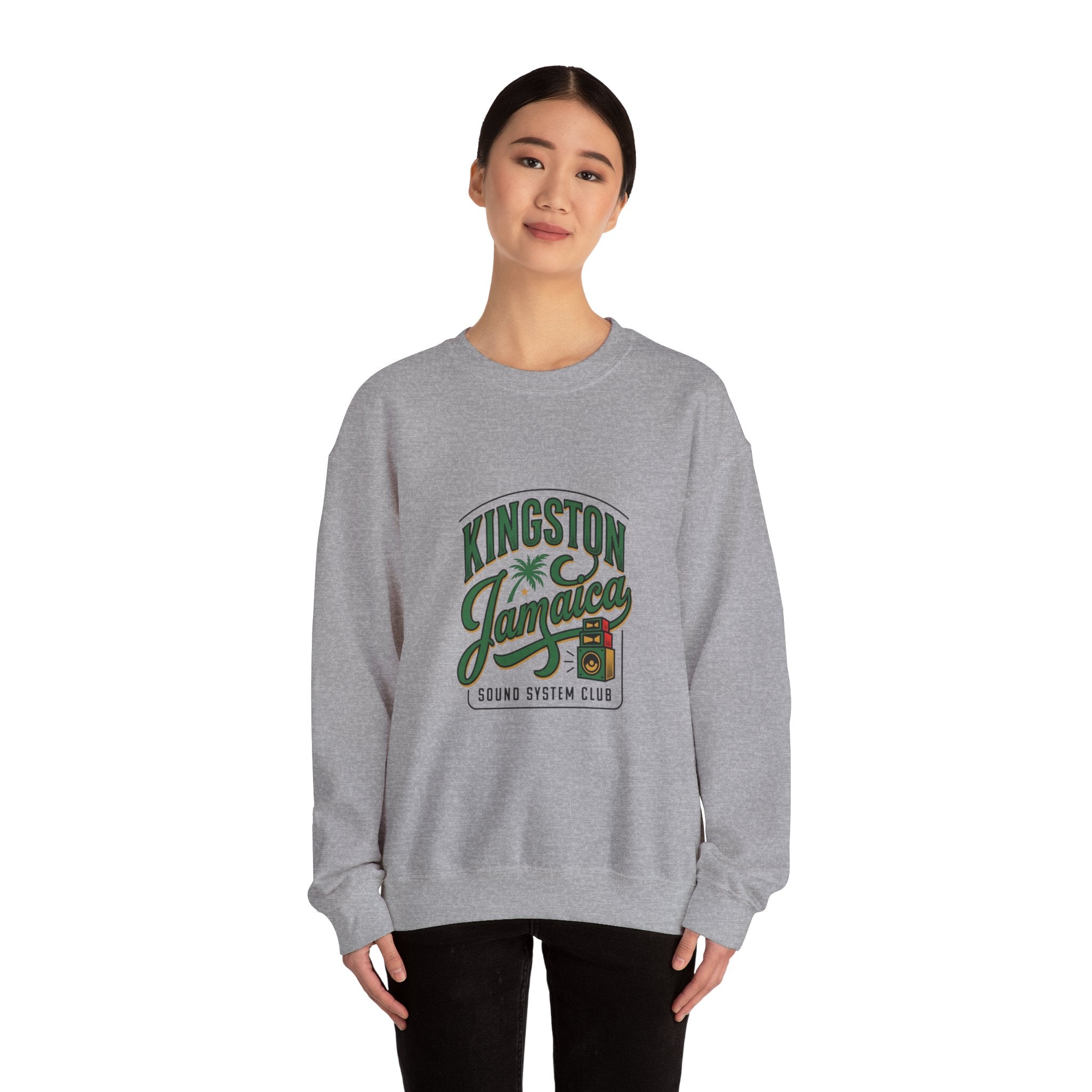 Kingston Jamaica Crewneck Sweatshirt | Caribbean Heritage, Retro Island Pride