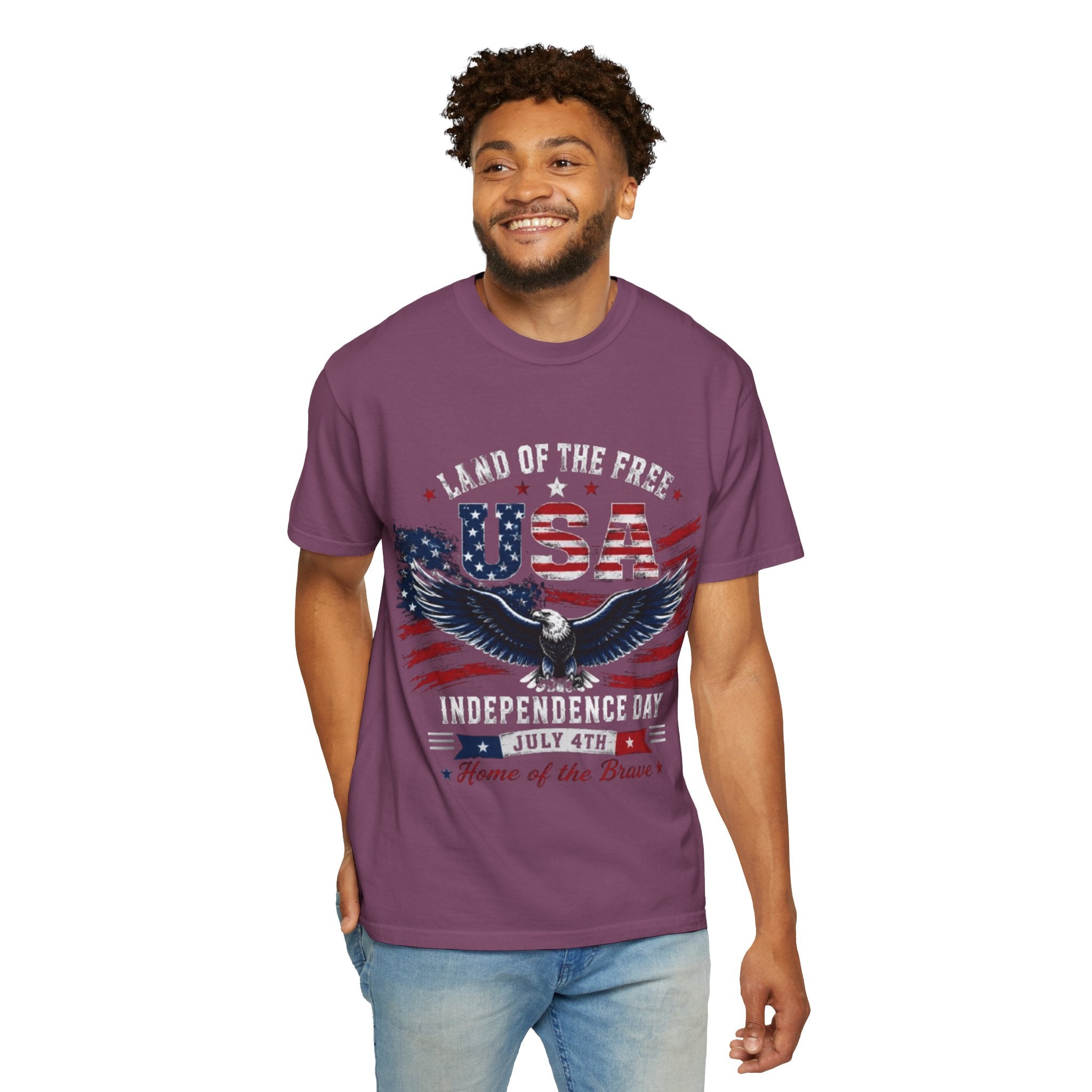 Land of the Free Eagle July 4th T-Shirt