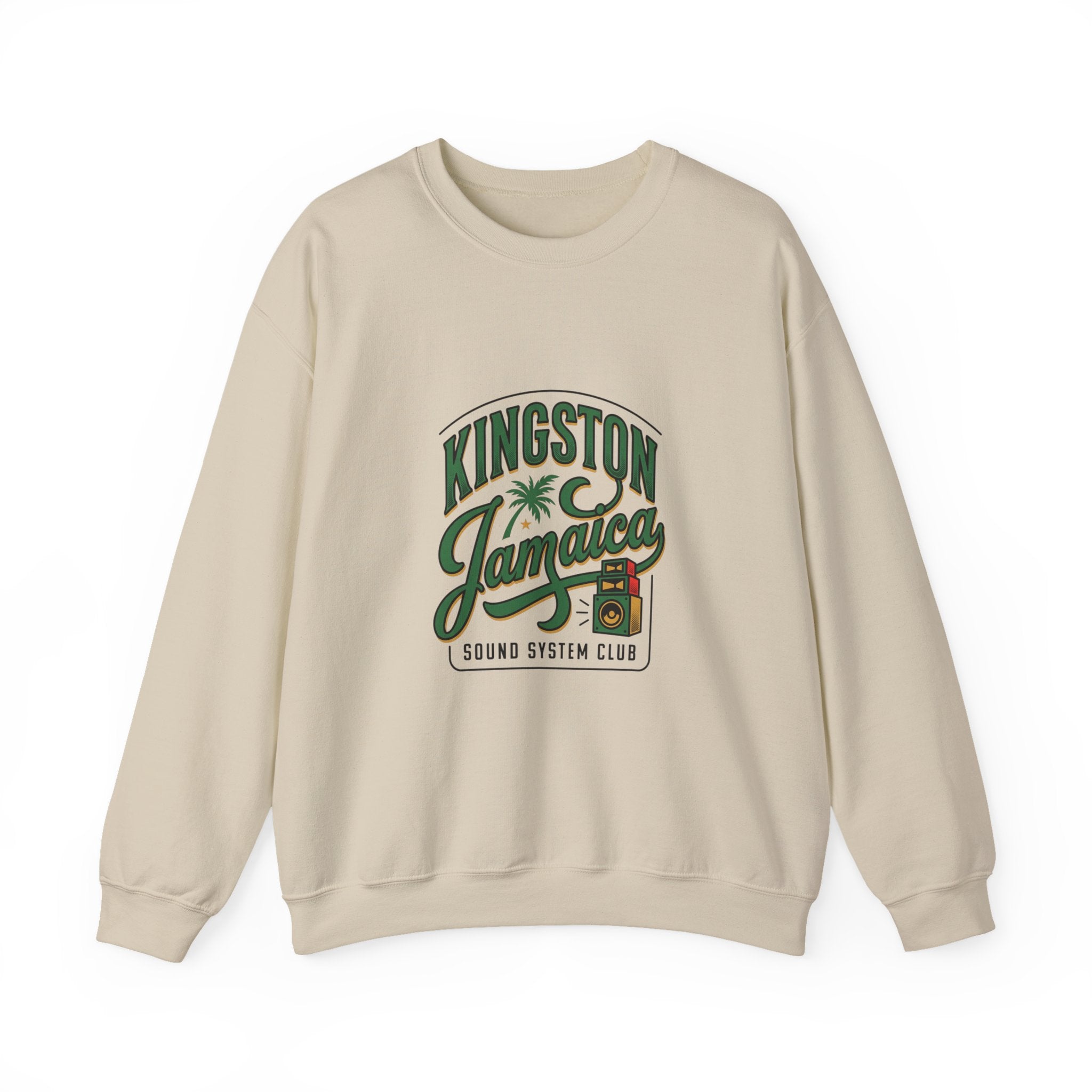 Kingston Jamaica Crewneck Sweatshirt | Caribbean Heritage, Retro Island Pride