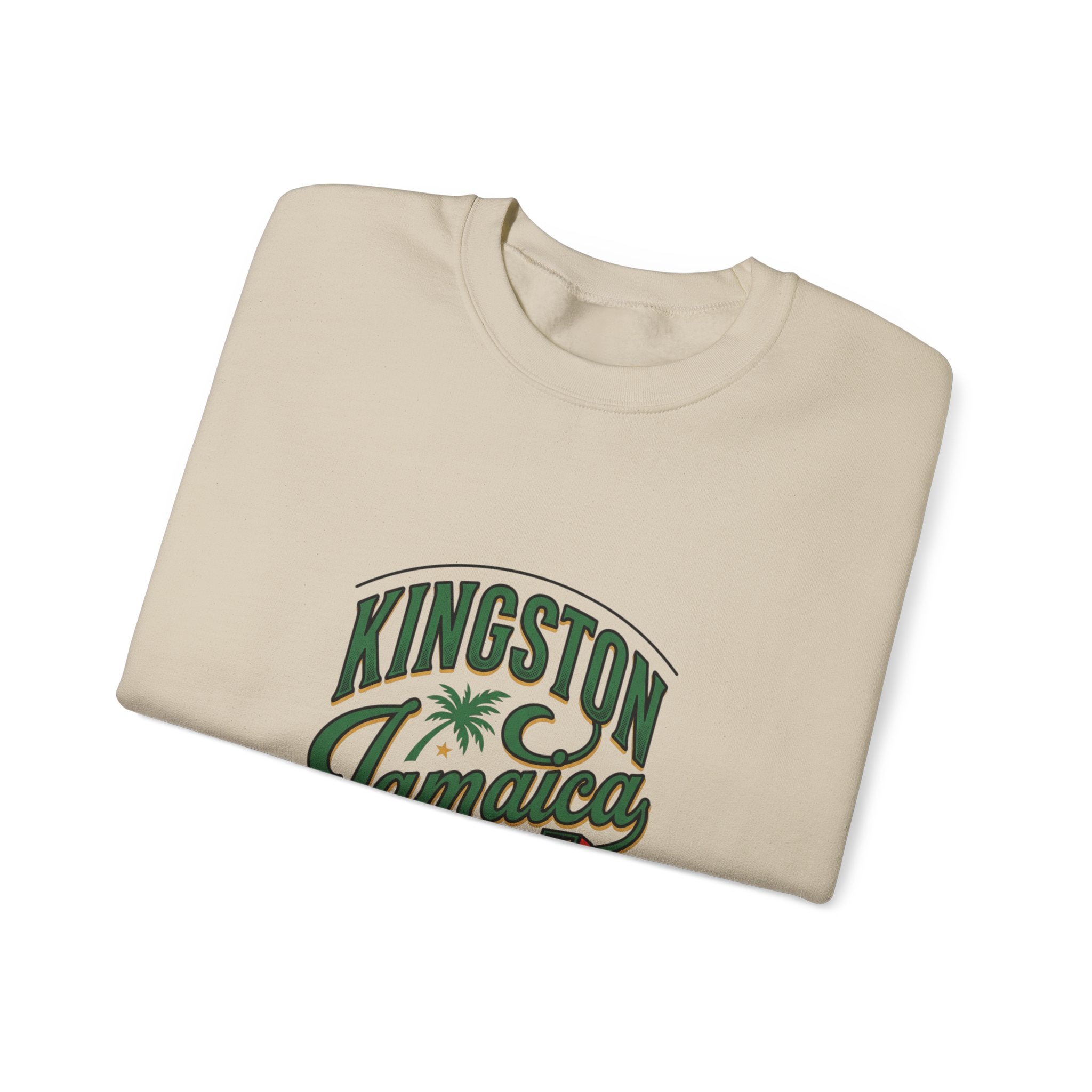 Kingston Jamaica Crewneck Sweatshirt | Caribbean Heritage, Retro Island Pride