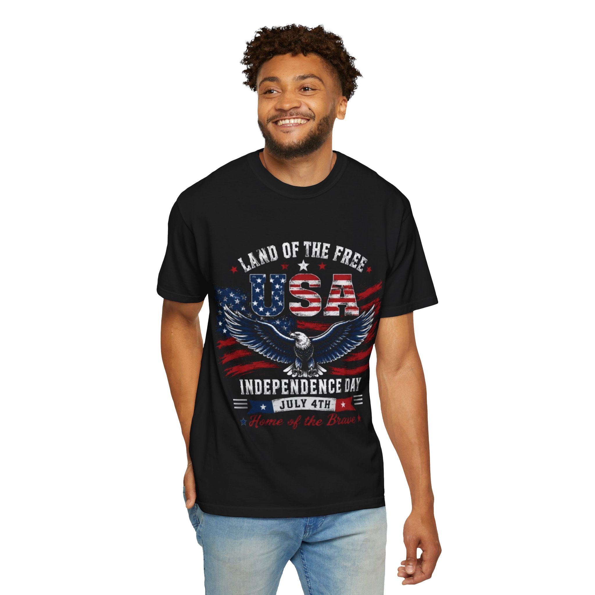 Land of the Free Eagle July 4th T-Shirt
