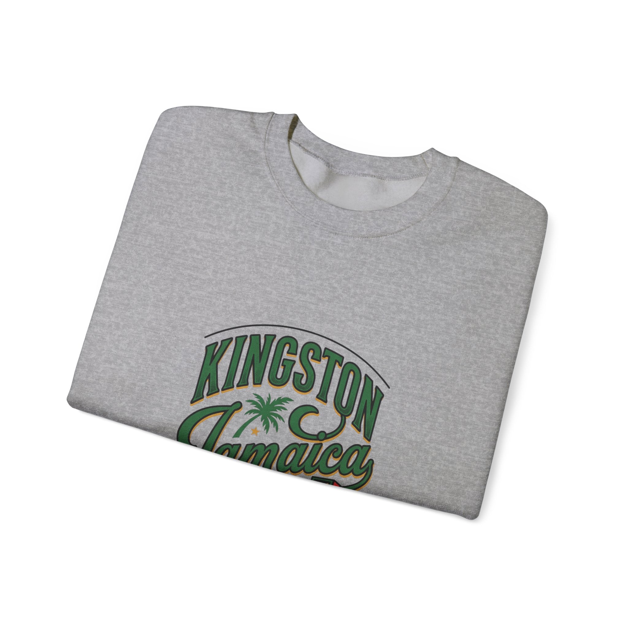 Kingston Jamaica Crewneck Sweatshirt | Caribbean Heritage, Retro Island Pride