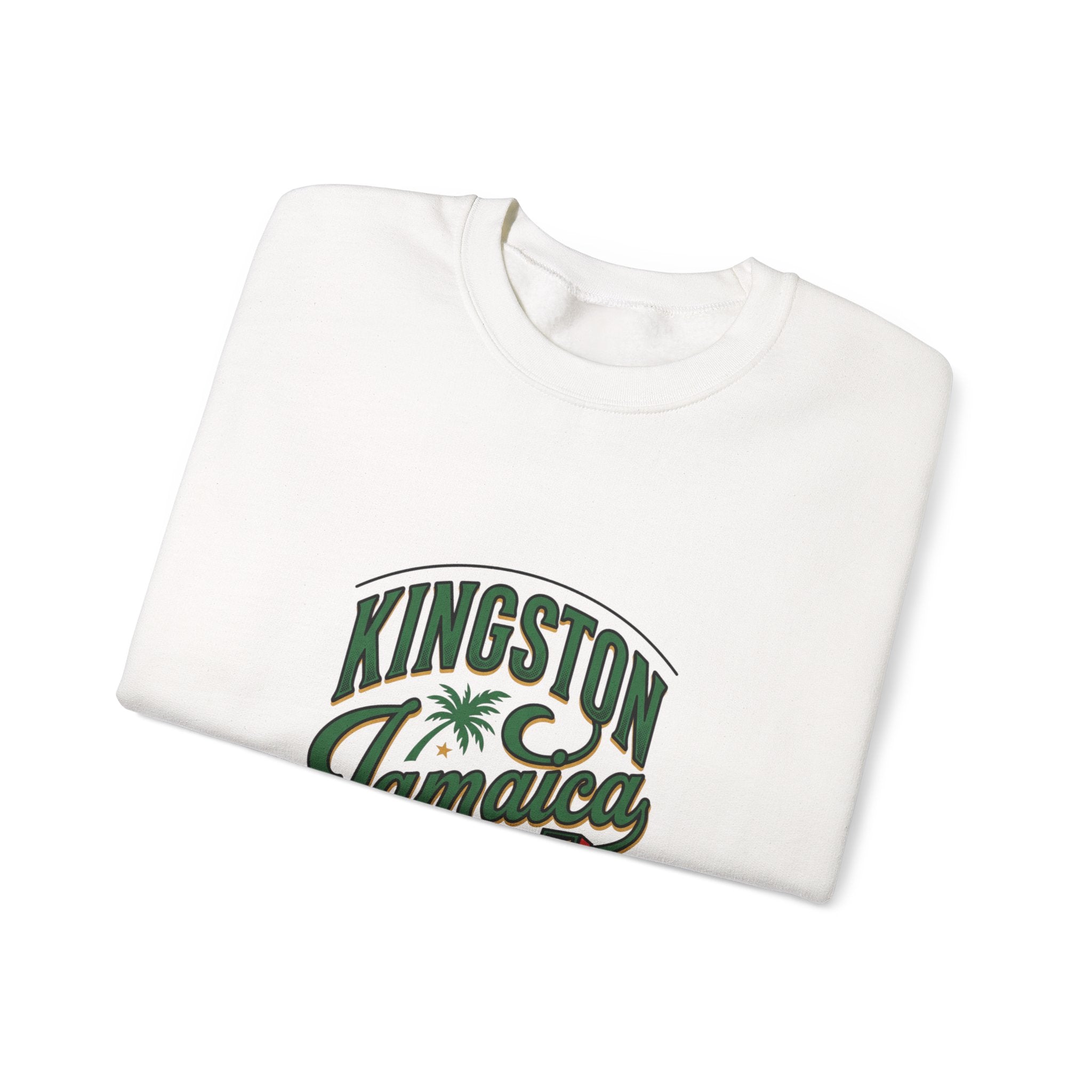 Kingston Jamaica Crewneck Sweatshirt | Caribbean Heritage, Retro Island Pride