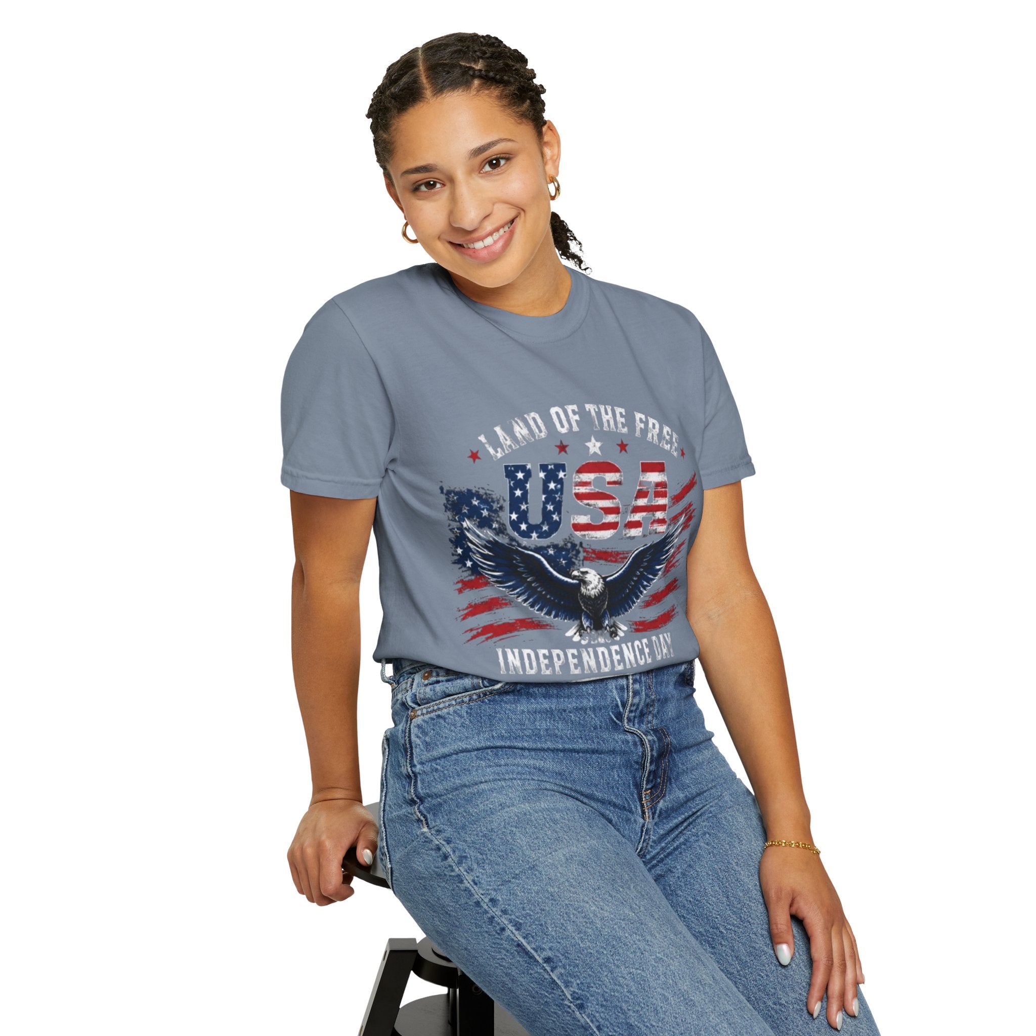 Land of the Free Eagle July 4th T-Shirt
