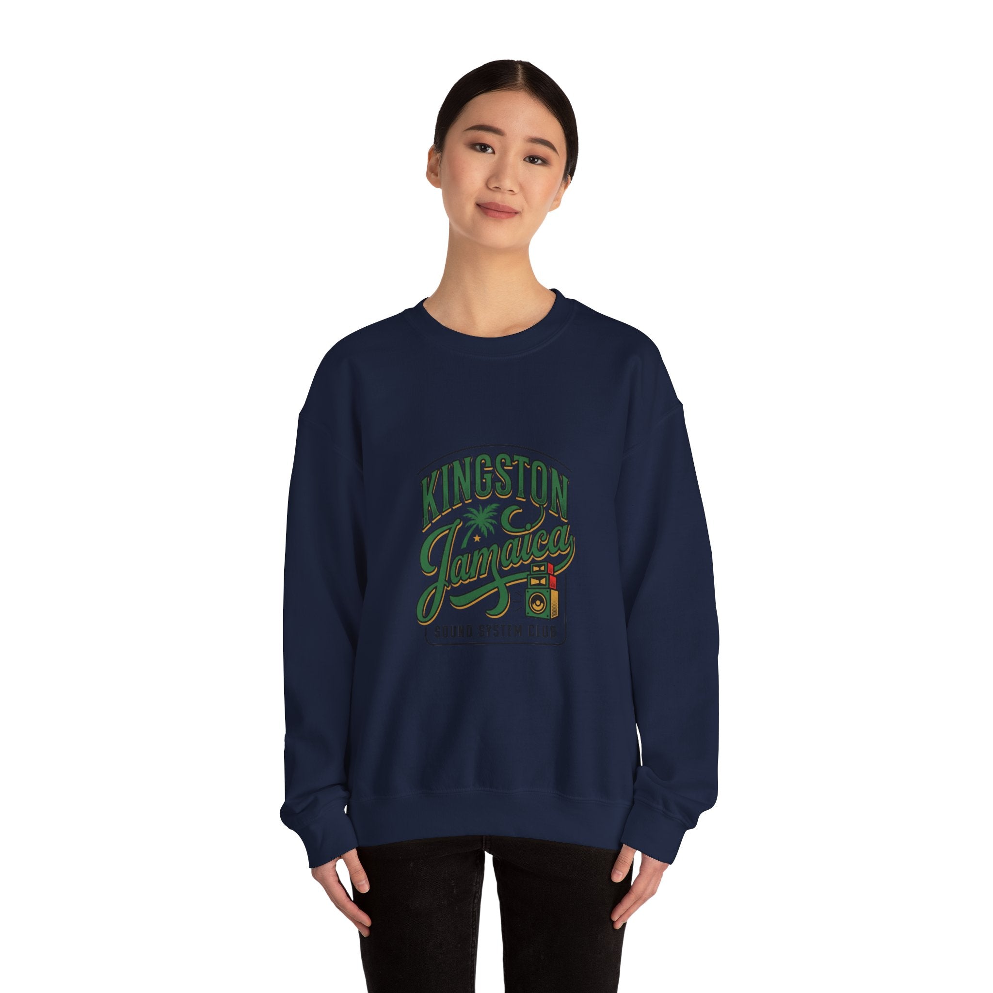Kingston Jamaica Crewneck Sweatshirt | Caribbean Heritage, Retro Island Pride