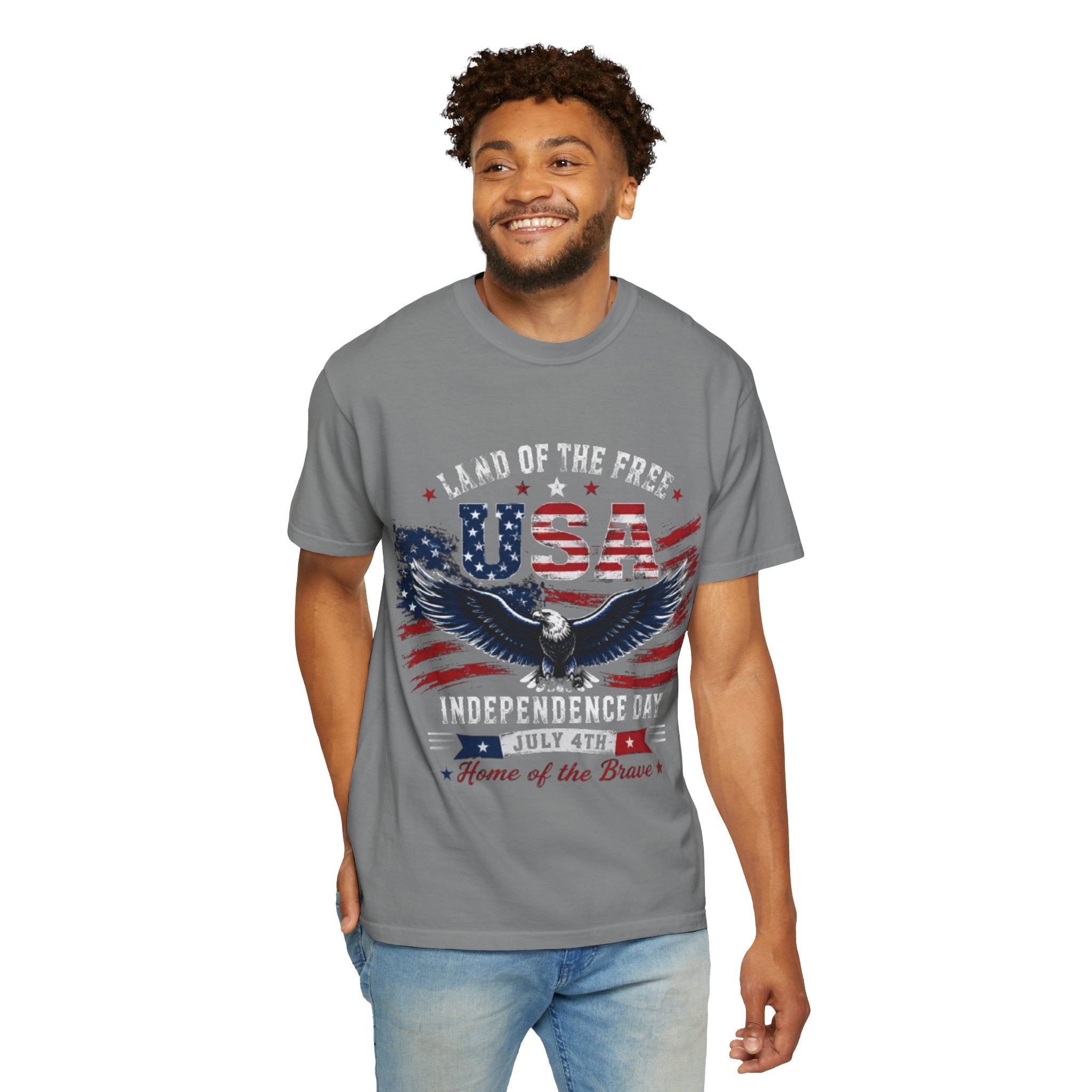 Land of the Free Eagle July 4th T-Shirt