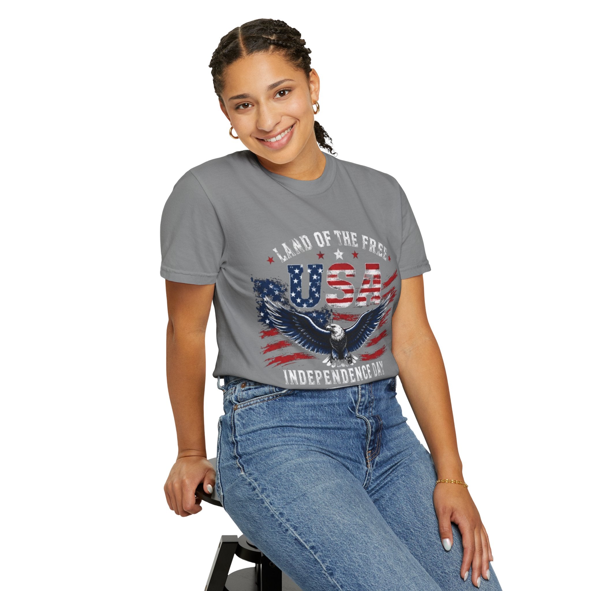 Land of the Free Eagle July 4th T-Shirt