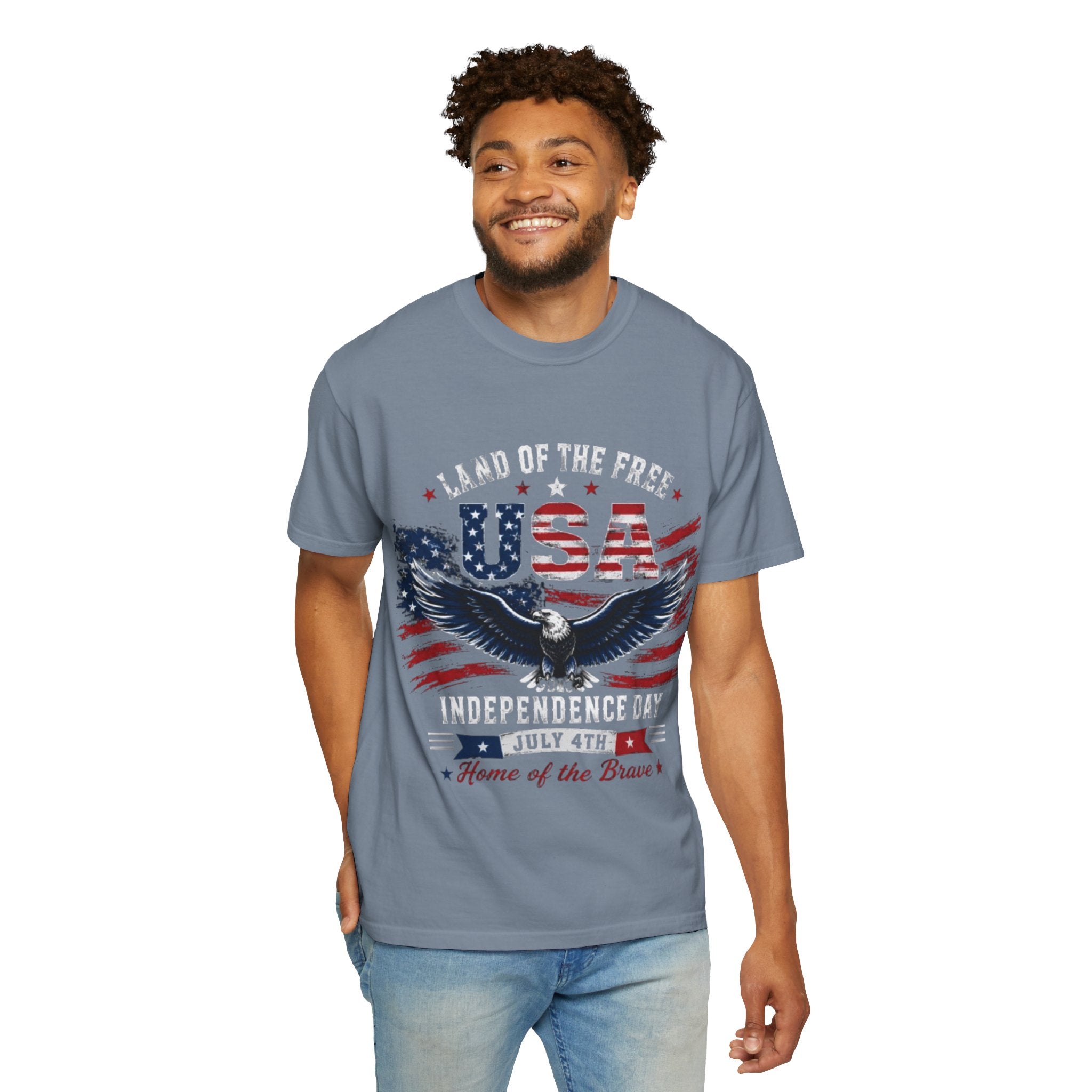 Land of the Free Eagle July 4th T-Shirt