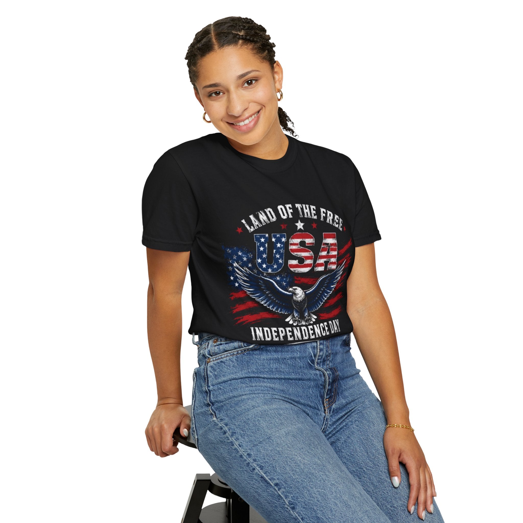 Land of the Free Eagle July 4th T-Shirt