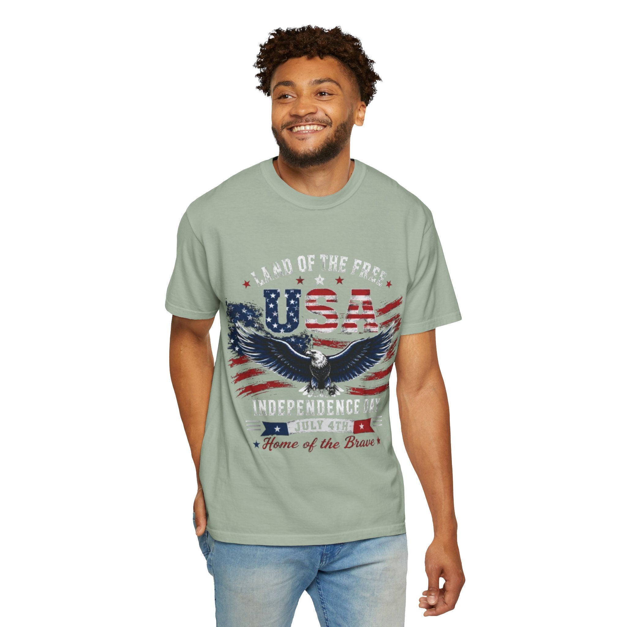 Land of the Free Eagle July 4th T-Shirt