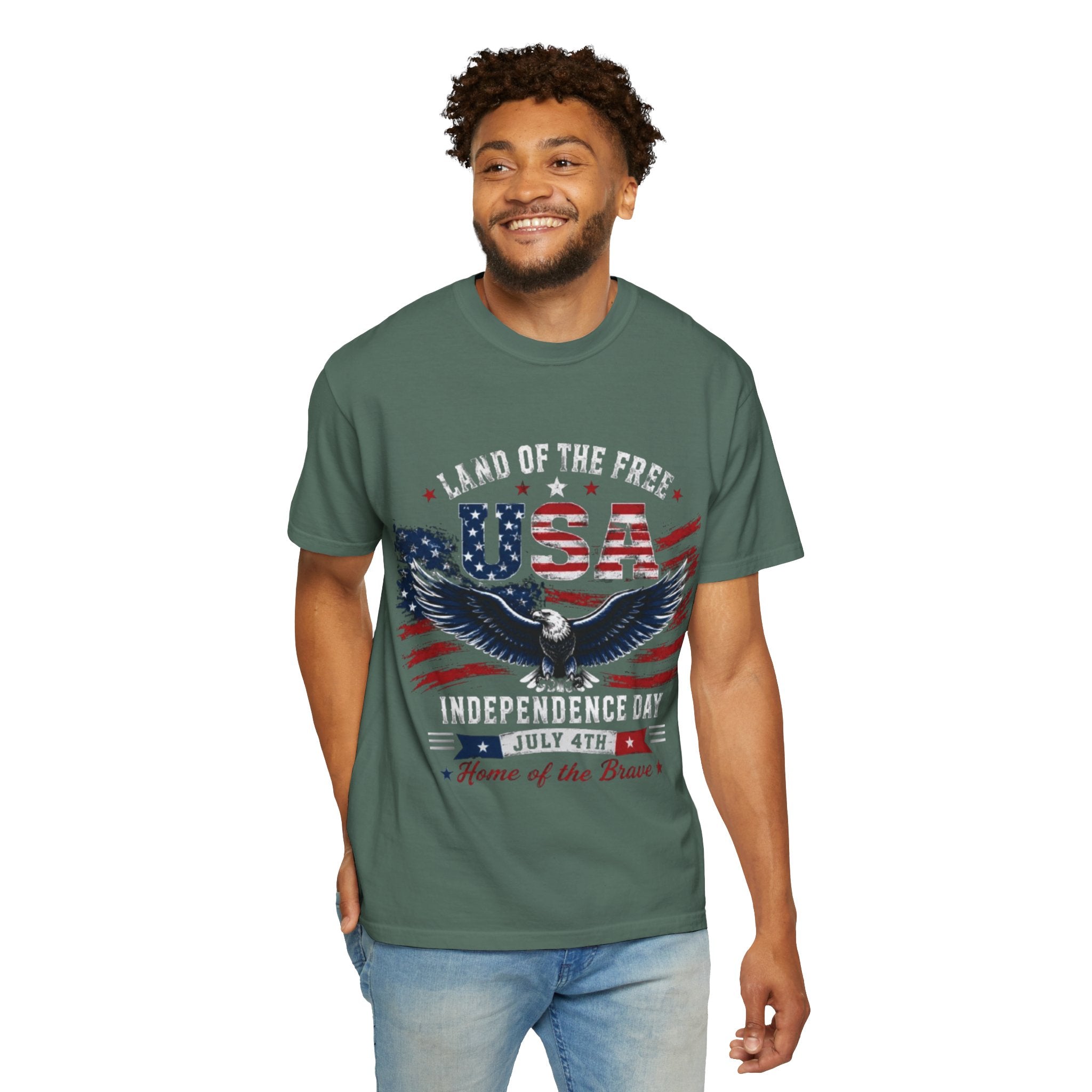 Land of the Free Eagle July 4th T-Shirt
