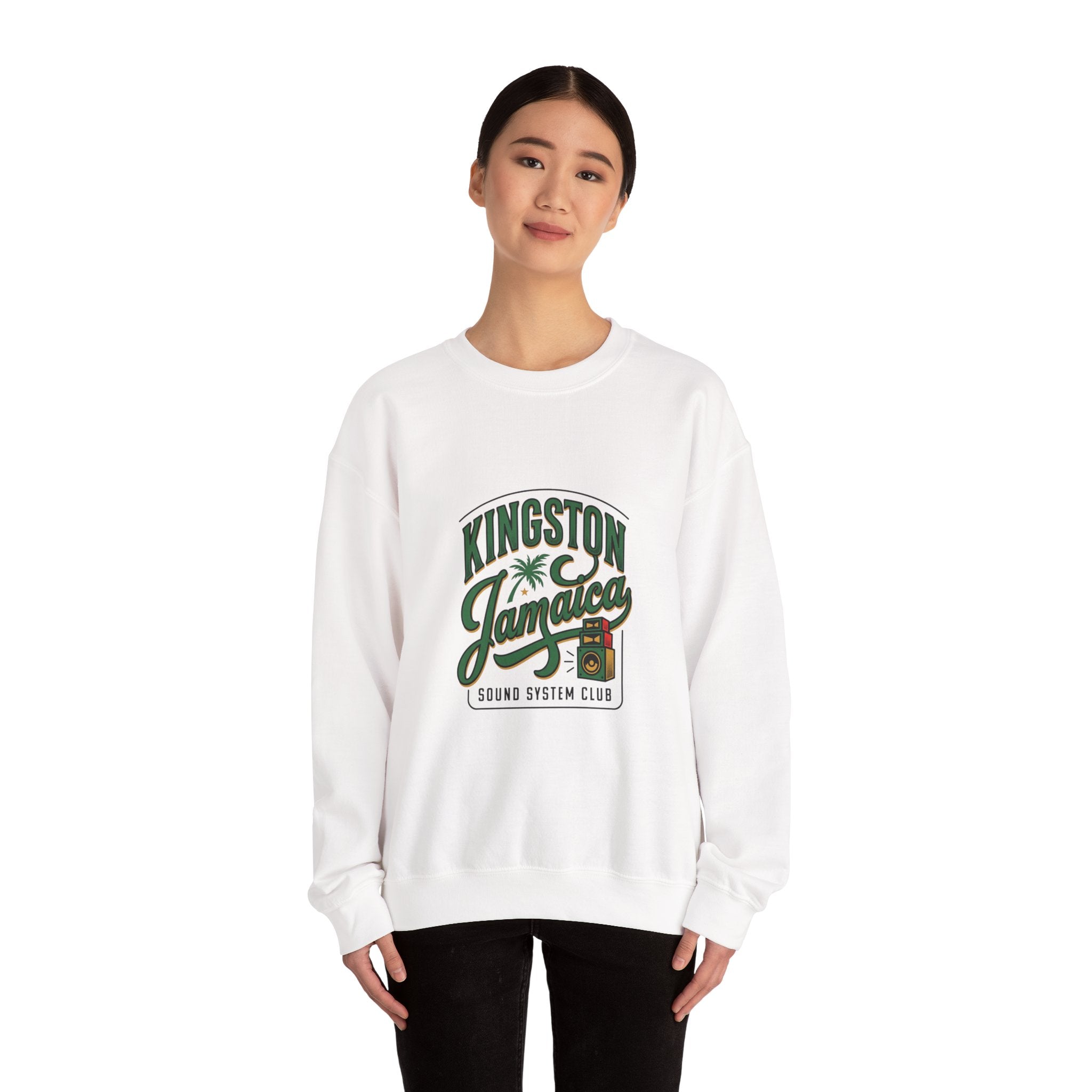 Kingston Jamaica Crewneck Sweatshirt | Caribbean Heritage, Retro Island Pride