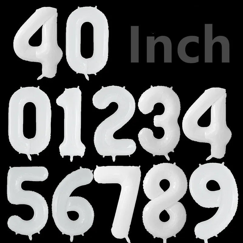40Inch Orange Foil Birthday Balloons Helium Number Balloon 0-9 Happy Birthday Wedding Party Decorations Shower Figures Globos