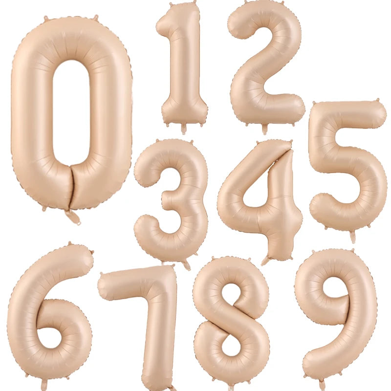 40Inch Orange Foil Birthday Balloons Helium Number Balloon 0-9 Happy Birthday Wedding Party Decorations Shower Figures Globos