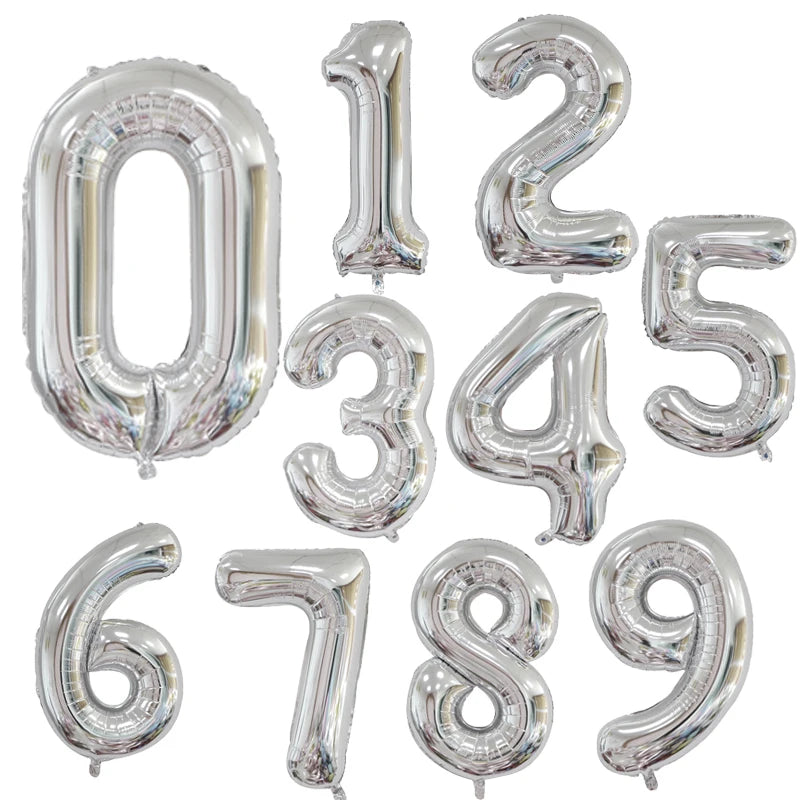 40Inch Orange Foil Birthday Balloons Helium Number Balloon 0-9 Happy Birthday Wedding Party Decorations Shower Figures Globos