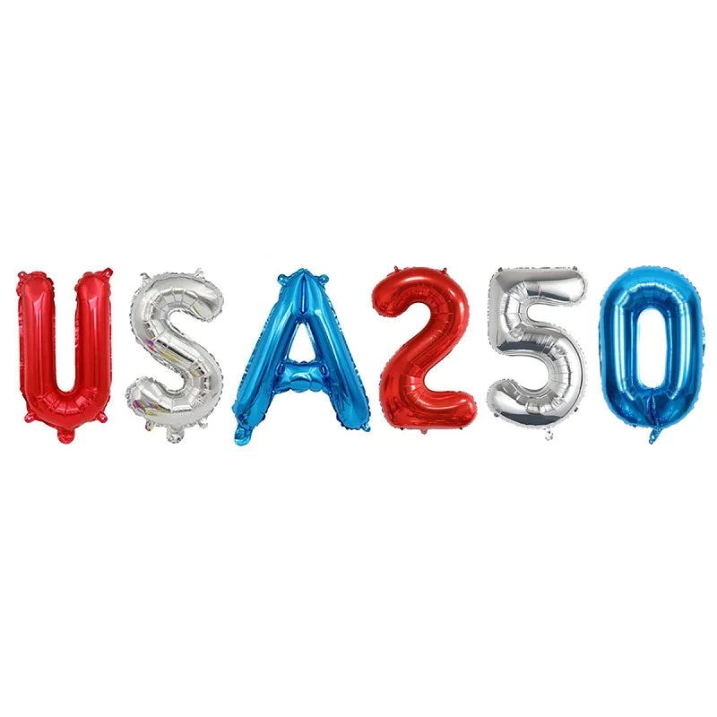 2026 U.S. Independence Day Party Decorative 16inch Balloons USA 250th Anniversary Aluminum Foil Balloons