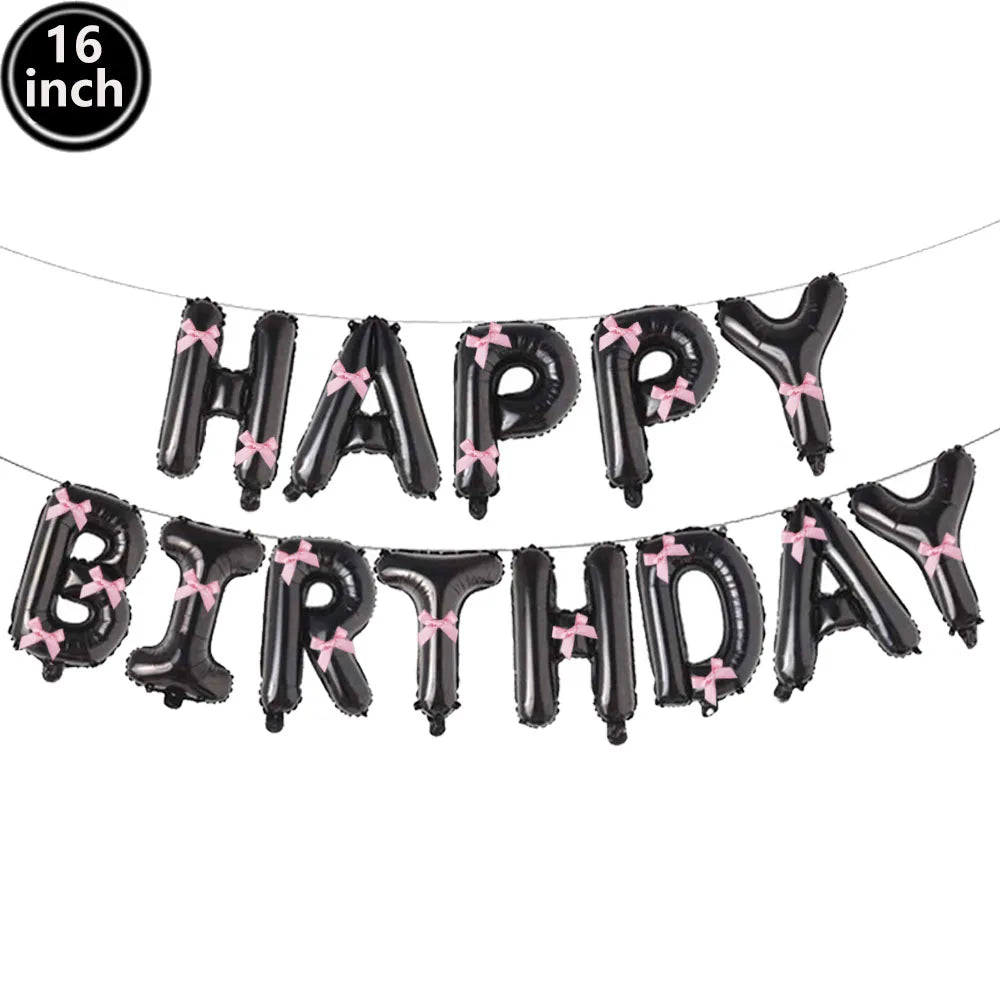 16inch Happy Birthday Decoration Balloons Pink Blue Letter Foil Ballons Set Birthday Party Decor Air Globos Balony Anniversaire