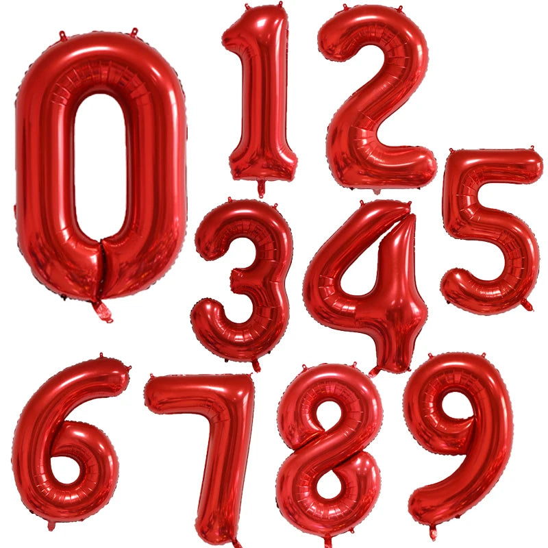 40Inch Orange Foil Birthday Balloons Helium Number Balloon 0-9 Happy Birthday Wedding Party Decorations Shower Figures Globos