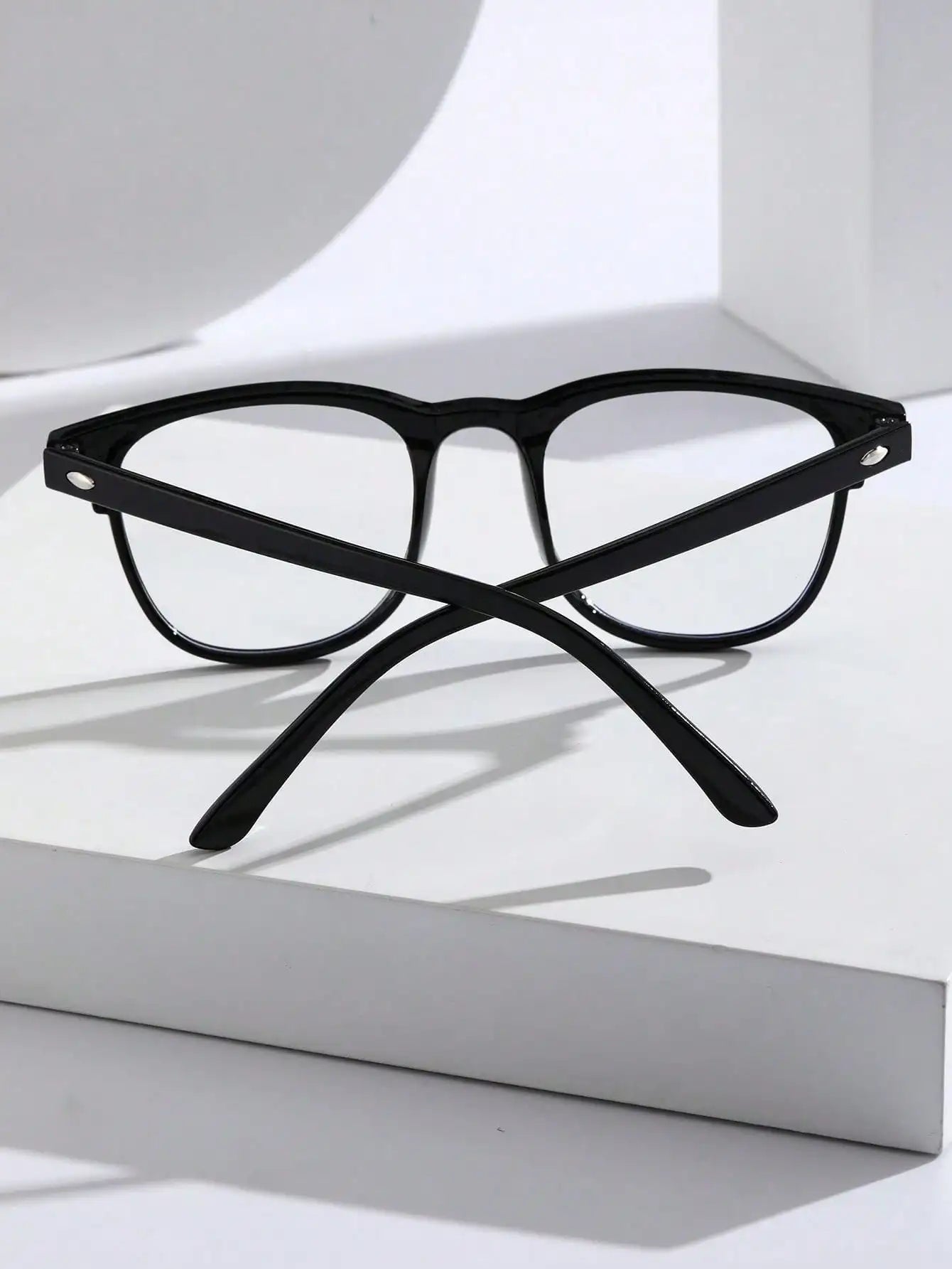 1-2-3PCS Unisex Square Plastic Frame Trendy Anti-Blue Light Clear Glasses For Back To School Clothing Accessories.