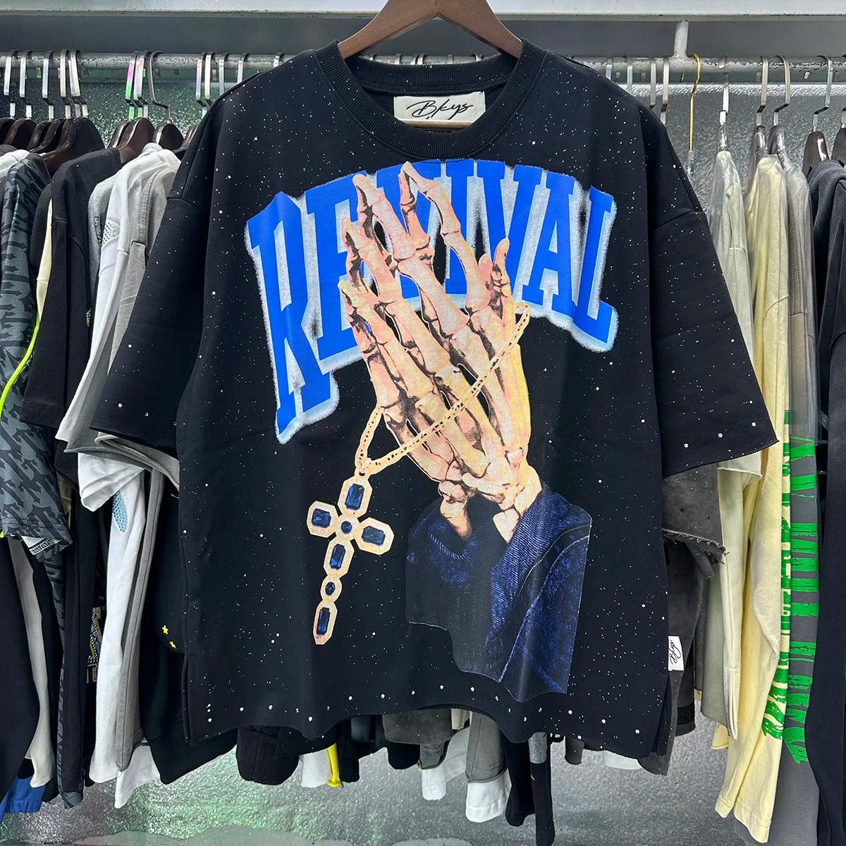 Shinning Bling Diamond Short Sleeve Cropped T-shirt for Men and Women Crew Neck Rhinestone Loose Cotton Summer Tshirts Oversized