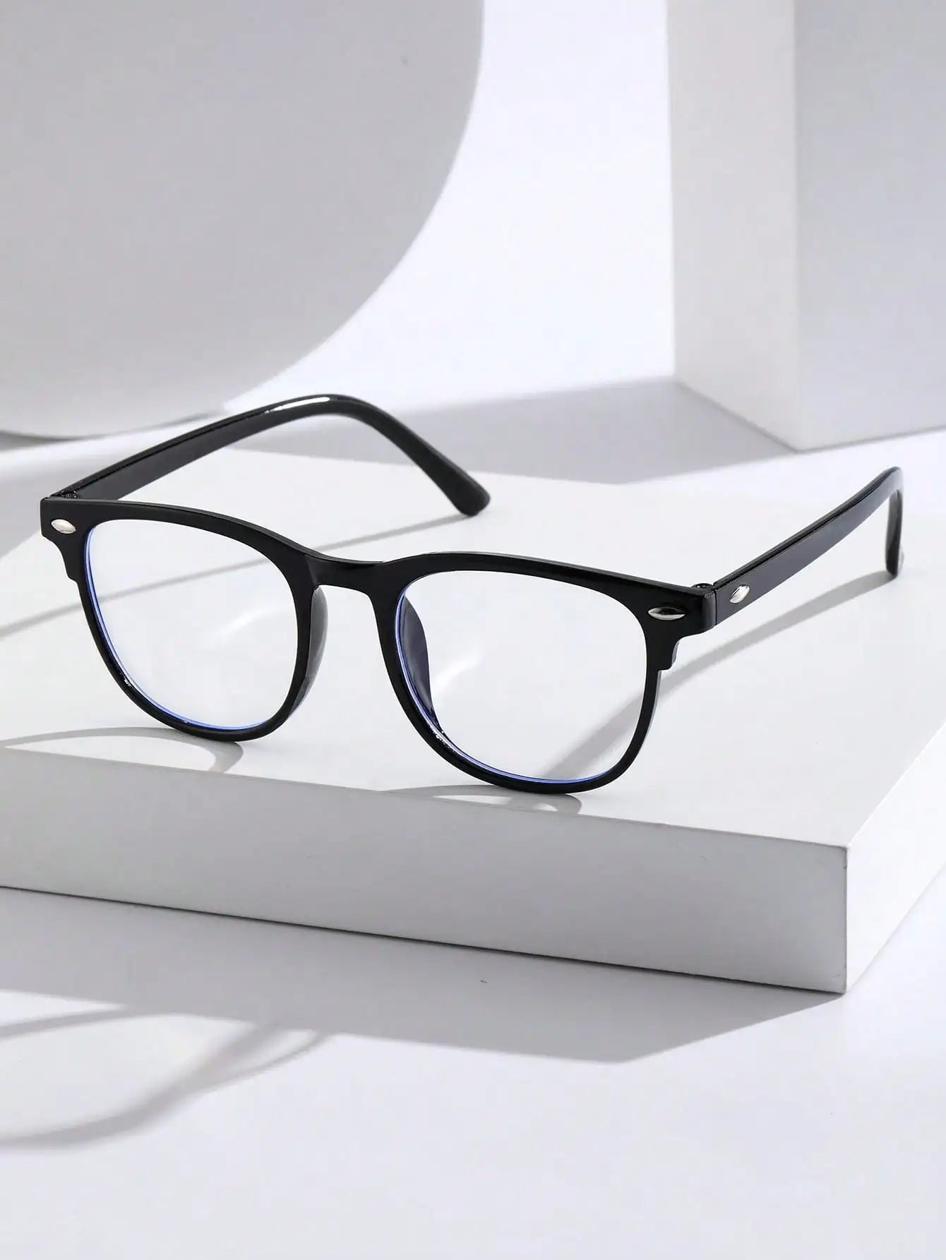 1-2-3PCS Unisex Square Plastic Frame Trendy Anti-Blue Light Clear Glasses For Back To School Clothing Accessories.