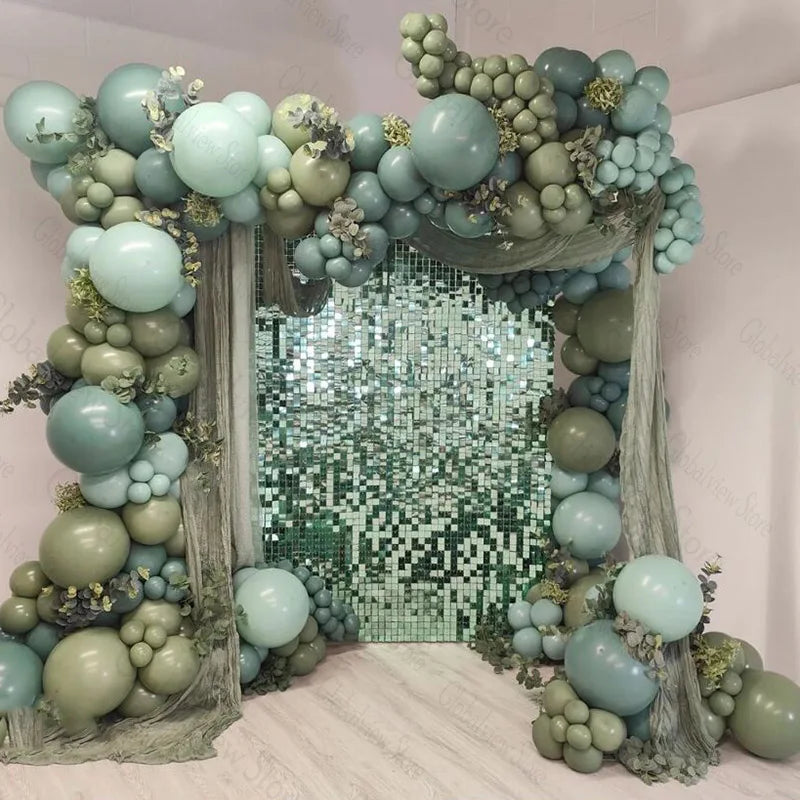 18/12/5inch Dusty Green Balloons Eucalyptus Green Latex Ballons Birthday Baby Shower Wedding Decorations Bridal Shower Globos