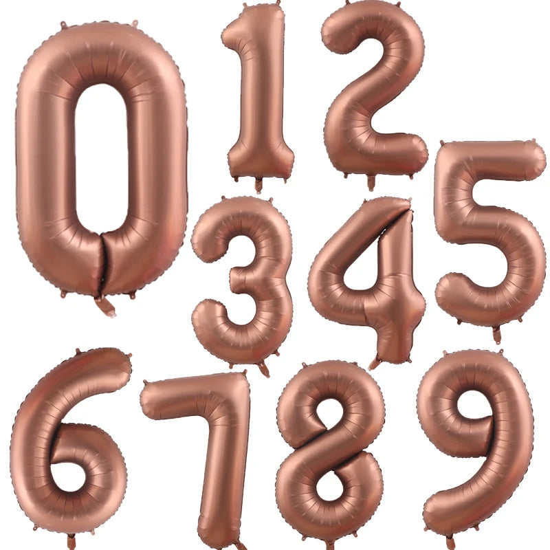 40Inch Orange Foil Birthday Balloons Helium Number Balloon 0-9 Happy Birthday Wedding Party Decorations Shower Figures Globos
