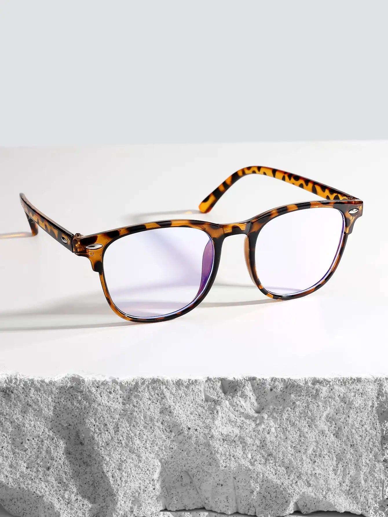 1-2-3PCS Unisex Square Plastic Frame Trendy Anti-Blue Light Clear Glasses For Back To School Clothing Accessories.