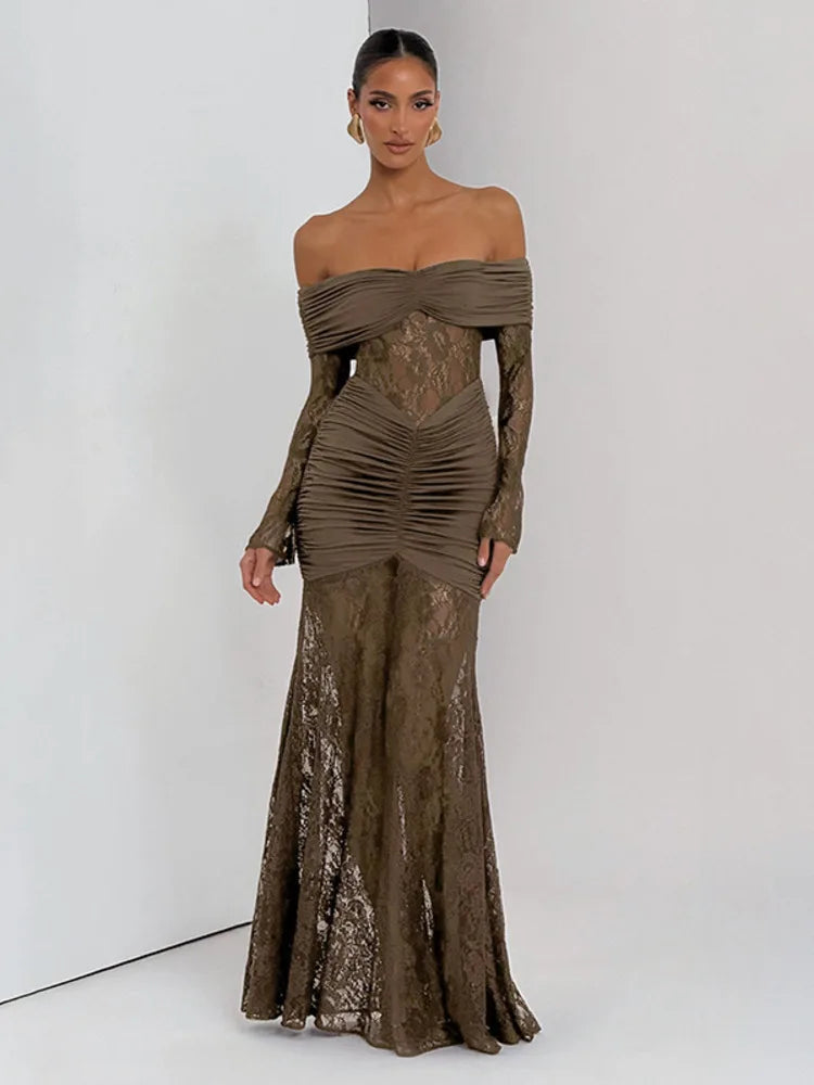 Avrilyaan  Deep V Hollow Chiffon Backless Sexy Party Dress Women 2025 Spring Summer Dress Nightclub Bodycon Maxi Long Dresses