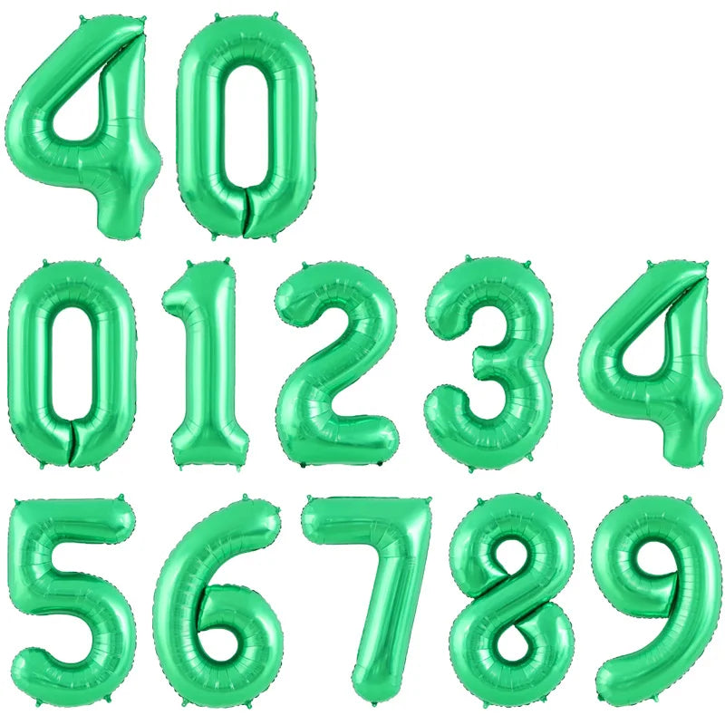 40Inch Orange Foil Birthday Balloons Helium Number Balloon 0-9 Happy Birthday Wedding Party Decorations Shower Figures Globos