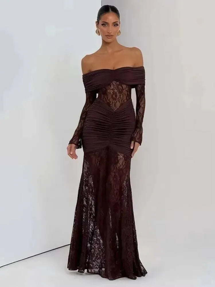 Avrilyaan  Deep V Hollow Chiffon Backless Sexy Party Dress Women 2025 Spring Summer Dress Nightclub Bodycon Maxi Long Dresses