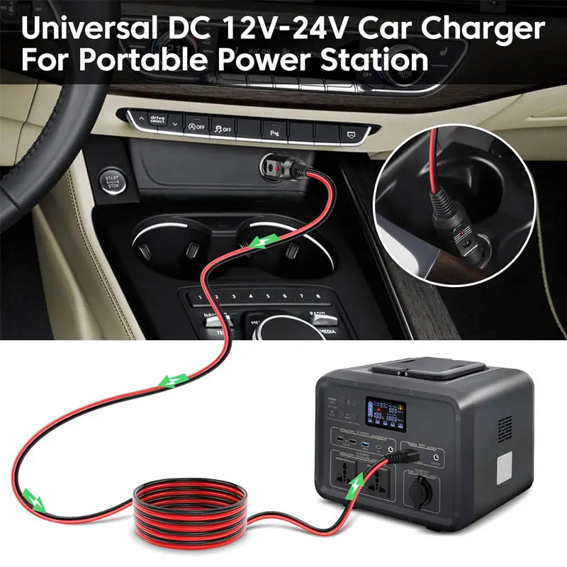 12AWG 12V 24V Car Cigarette Lighter to XT60i Cable for EcoFlow Delta 2/2 Max/Pro/Pro 3/3 Plus River 2/2Pro/2 Max/3/3 Plus etc.
