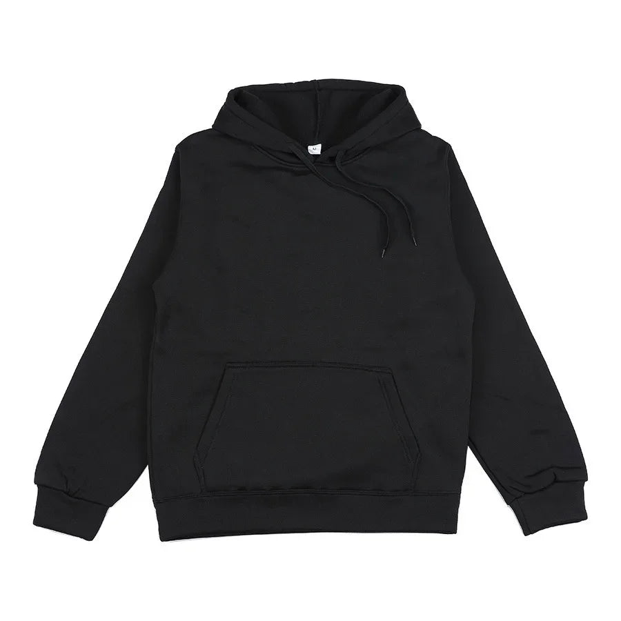 Men's and Women's Solid Color Pocket Hoodies Sports Fitness Sweatshirts Fashionable Casual Pullovers Multi Color