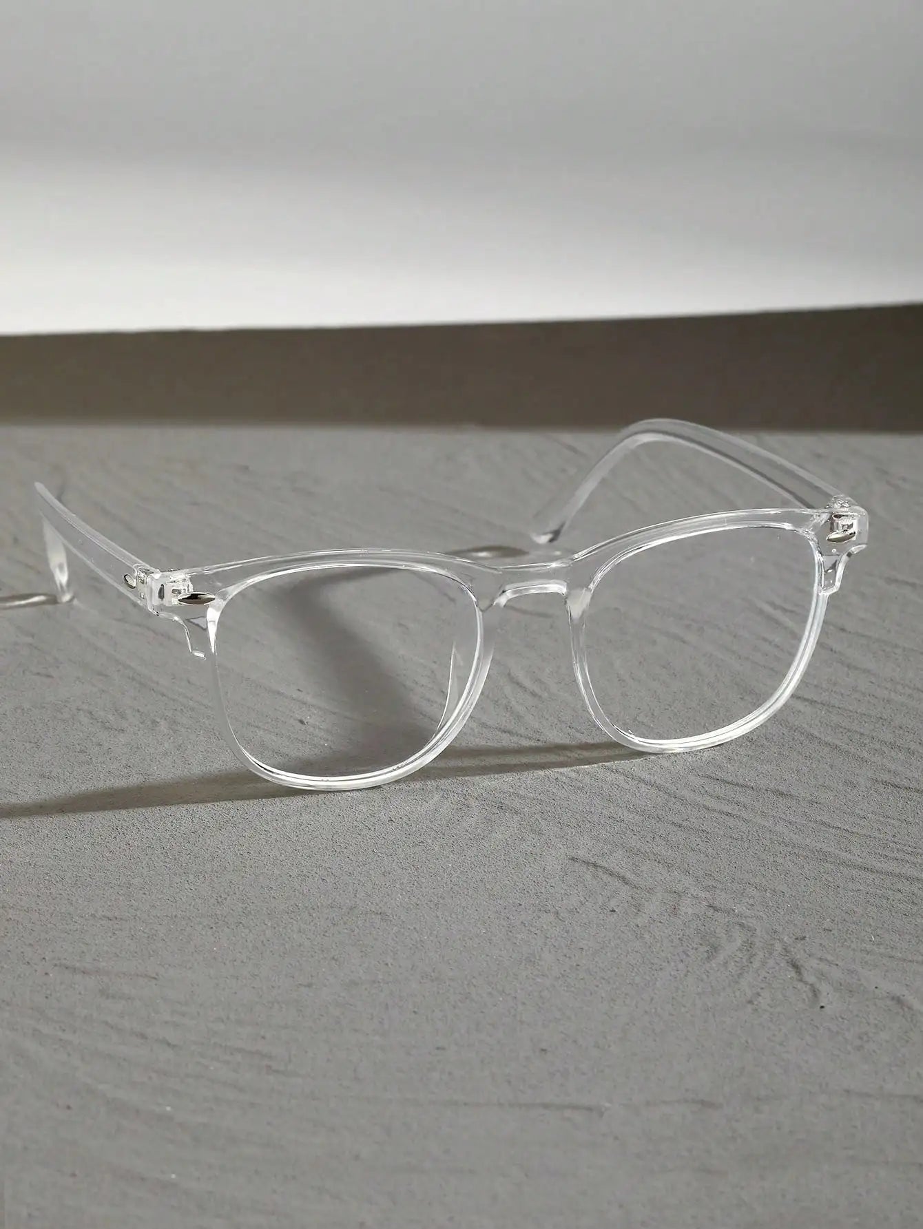 1-2-3PCS Unisex Square Plastic Frame Trendy Anti-Blue Light Clear Glasses For Back To School Clothing Accessories.
