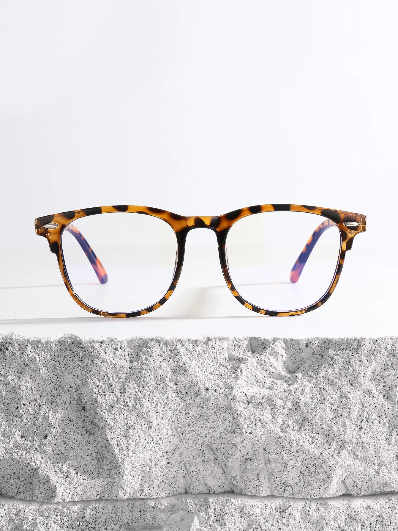 1-2-3PCS Unisex Square Plastic Frame Trendy Anti-Blue Light Clear Glasses For Back To School Clothing Accessories.