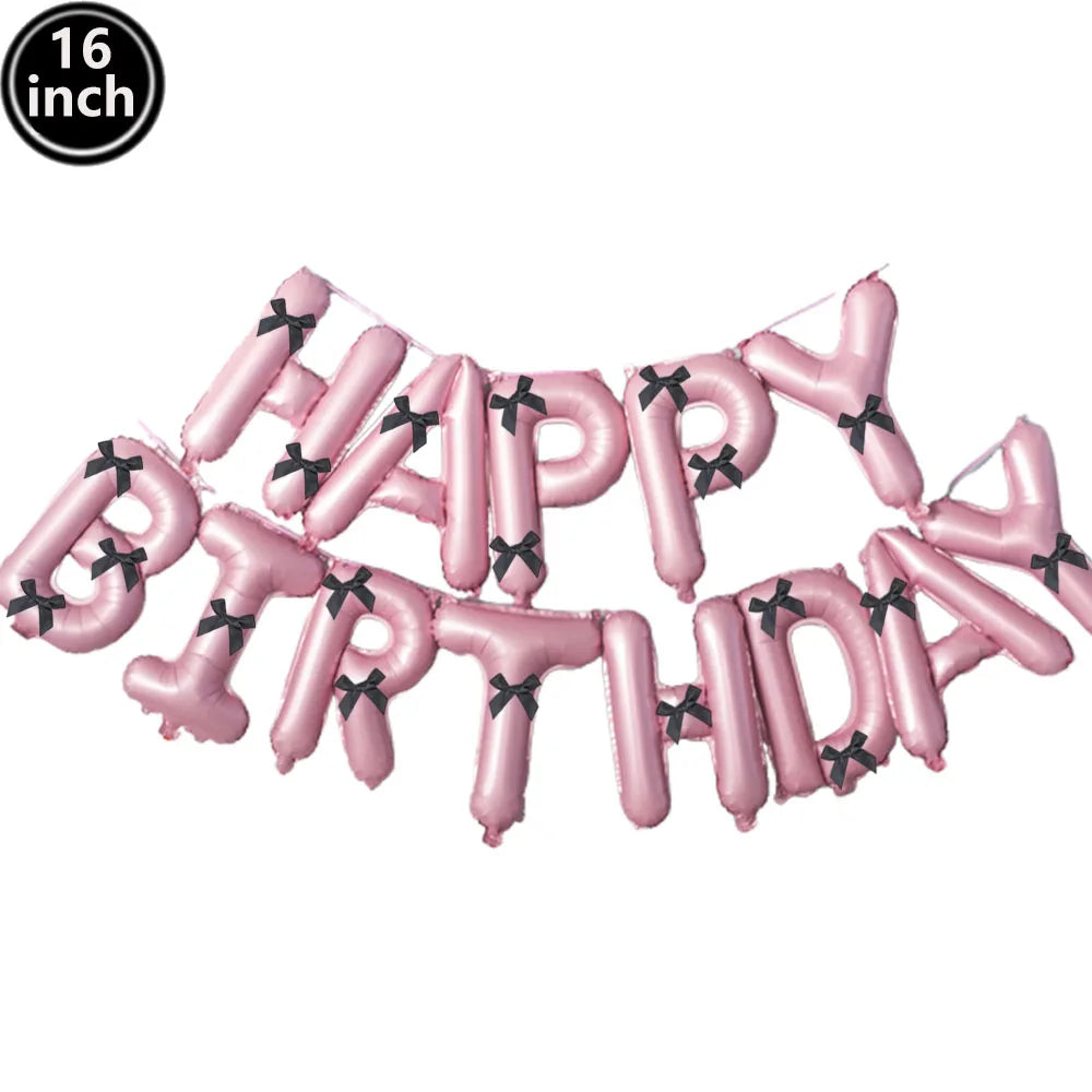 16inch Happy Birthday Decoration Balloons Pink Blue Letter Foil Ballons Set Birthday Party Decor Air Globos Balony Anniversaire