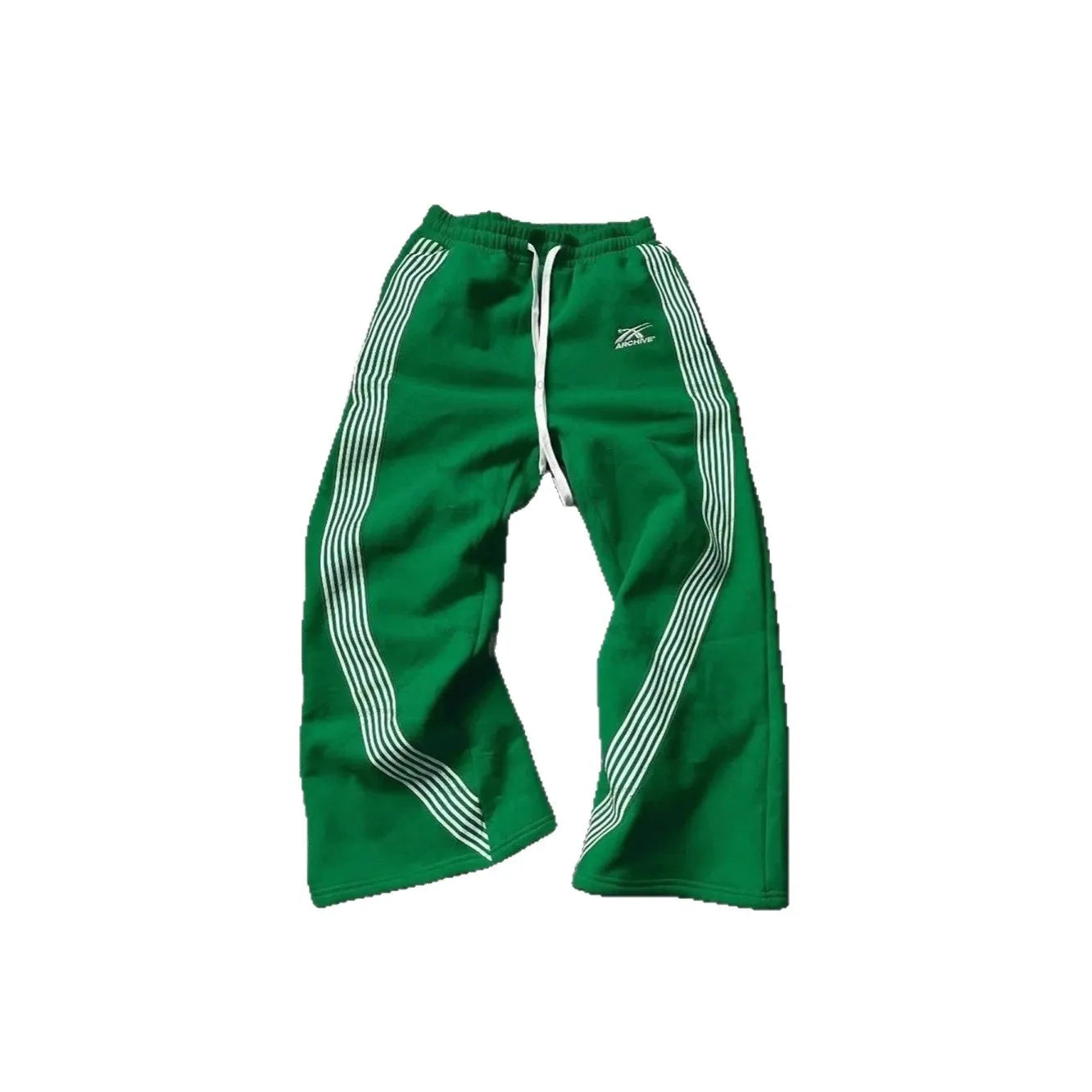 Men's Casual Striped Loose Wide Leg Pants Drawstring Straight Leg Sport Trousers Autumn Winter Fashion City Youth Polyester