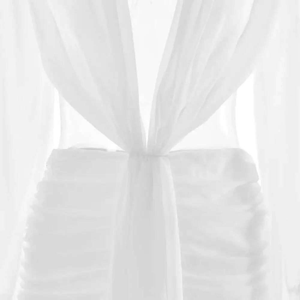 Avrilyaan  Deep V Hollow Chiffon Backless Sexy Party Dress Women 2025 Spring Summer Dress Nightclub Bodycon Maxi Long Dresses