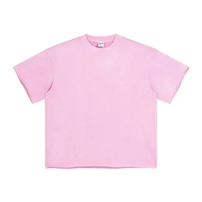 IEFB Spray Dye Washed Male Two-piece Set Light Brushed Short Sleeve T-shirt Elastic Waist Shorts Couple New Fashion Suit