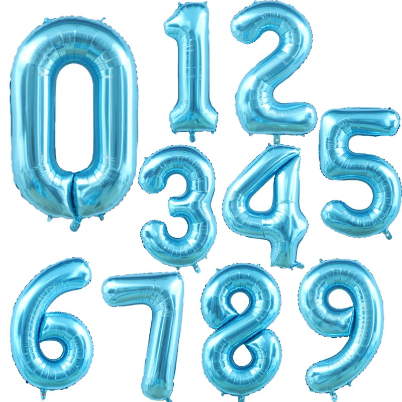 40Inch Orange Foil Birthday Balloons Helium Number Balloon 0-9 Happy Birthday Wedding Party Decorations Shower Figures Globos