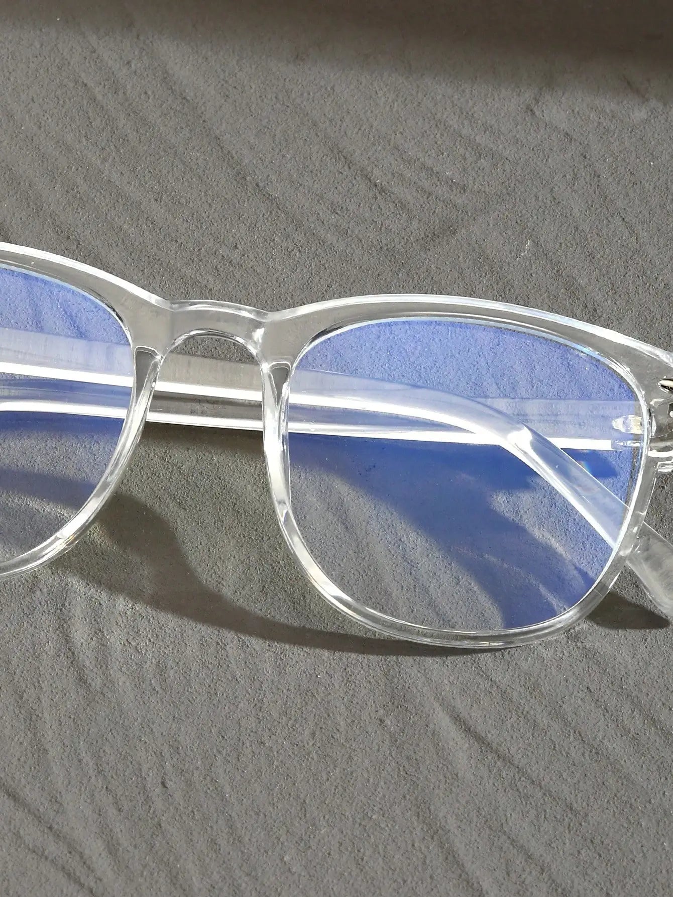 1-2-3PCS Unisex Square Plastic Frame Trendy Anti-Blue Light Clear Glasses For Back To School Clothing Accessories.
