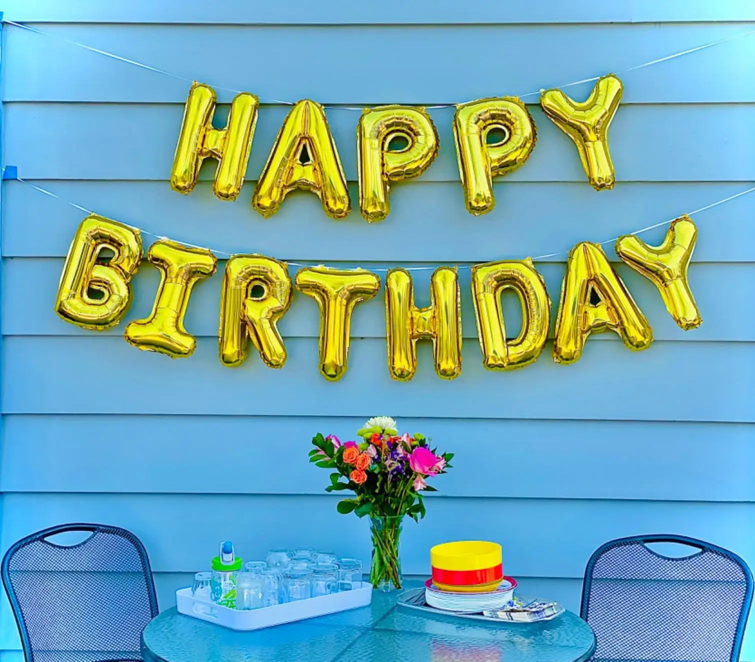 16inch Happy Birthday Decoration Balloons Pink Blue Letter Foil Ballons Set Birthday Party Decor Air Globos Balony Anniversaire