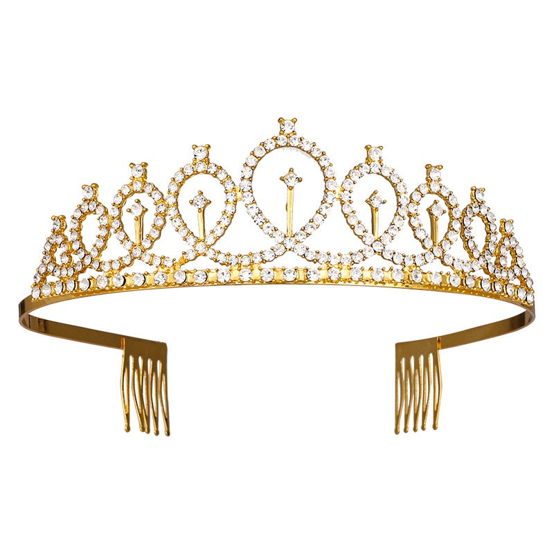 Bling Rhinestone Crystal Crown Birthday Anniversary Decoration Happy Birthday Queen Satin Sash Party Supplies