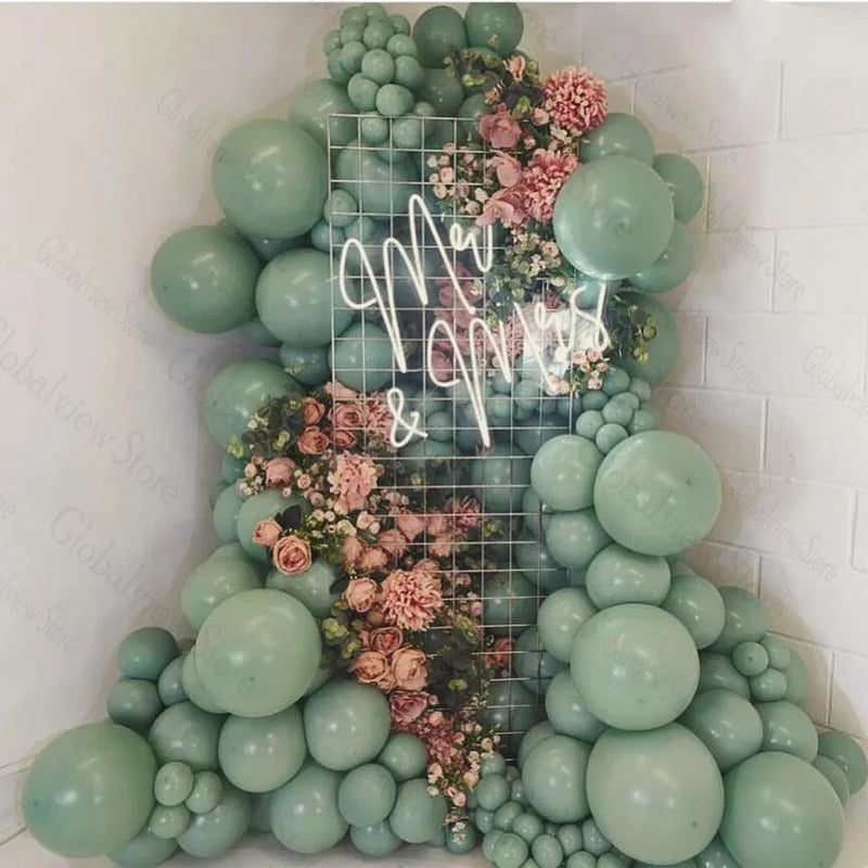 18/12/5inch Dusty Green Balloons Eucalyptus Green Latex Ballons Birthday Baby Shower Wedding Decorations Bridal Shower Globos