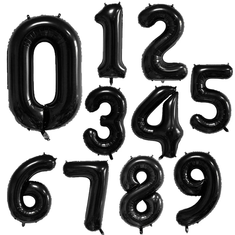 40Inch Orange Foil Birthday Balloons Helium Number Balloon 0-9 Happy Birthday Wedding Party Decorations Shower Figures Globos