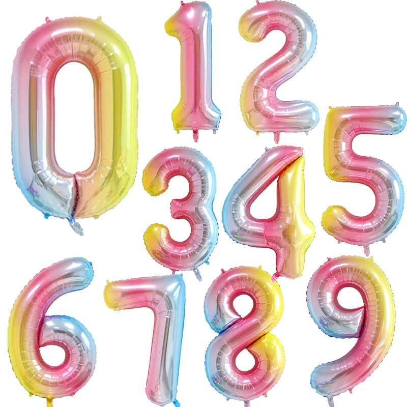 40Inch Orange Foil Birthday Balloons Helium Number Balloon 0-9 Happy Birthday Wedding Party Decorations Shower Figures Globos